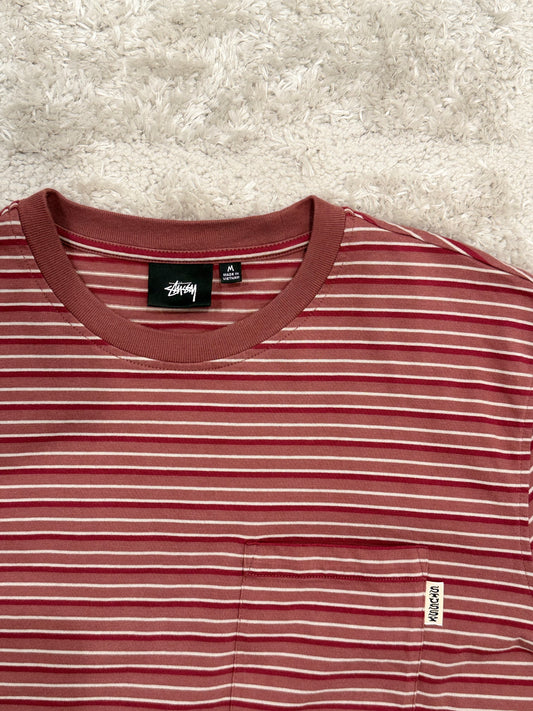 STUSSY STRIPE POCKET TEE