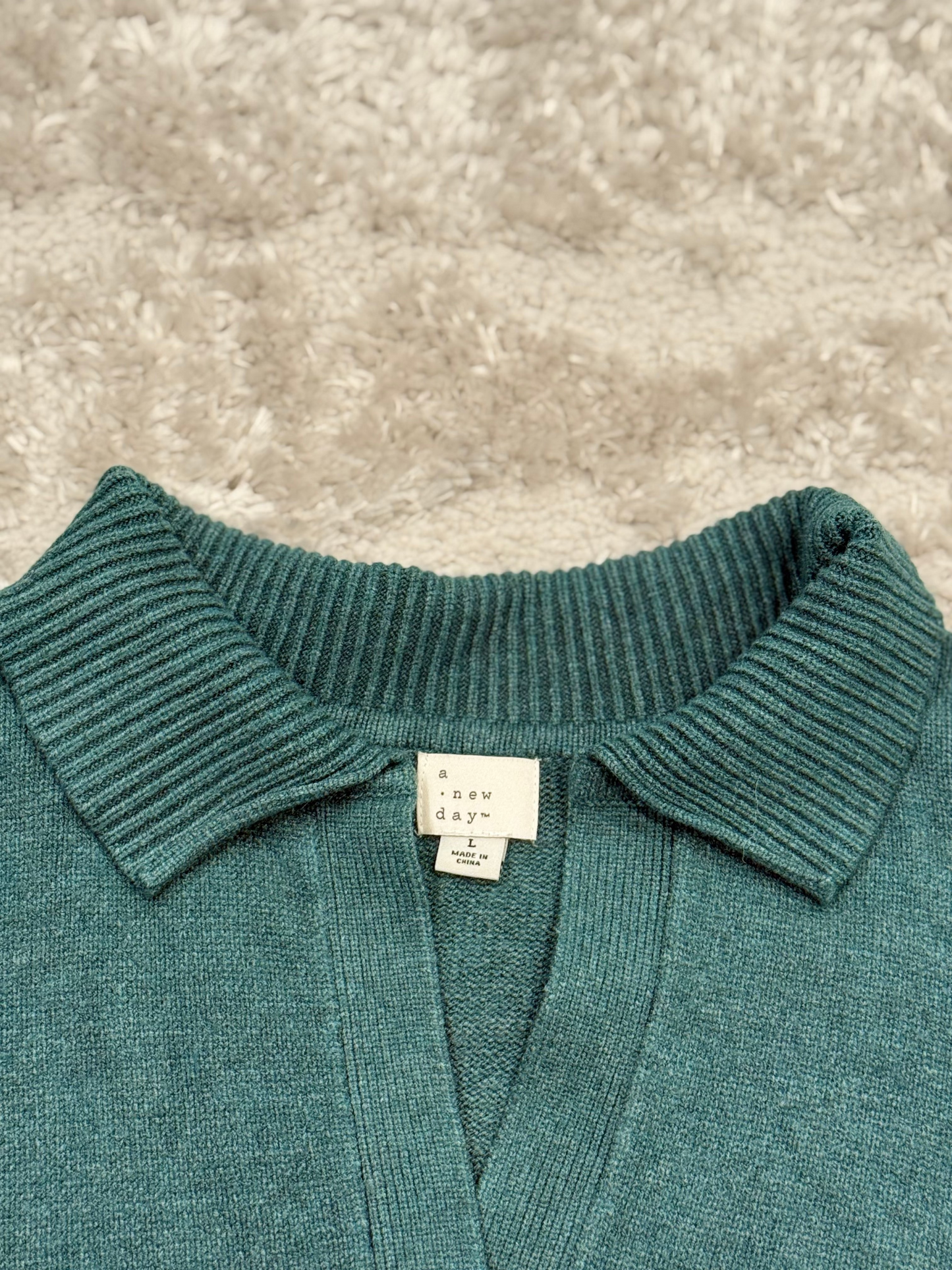 A NEW DAY COLLARED PULLOVER SWEATER