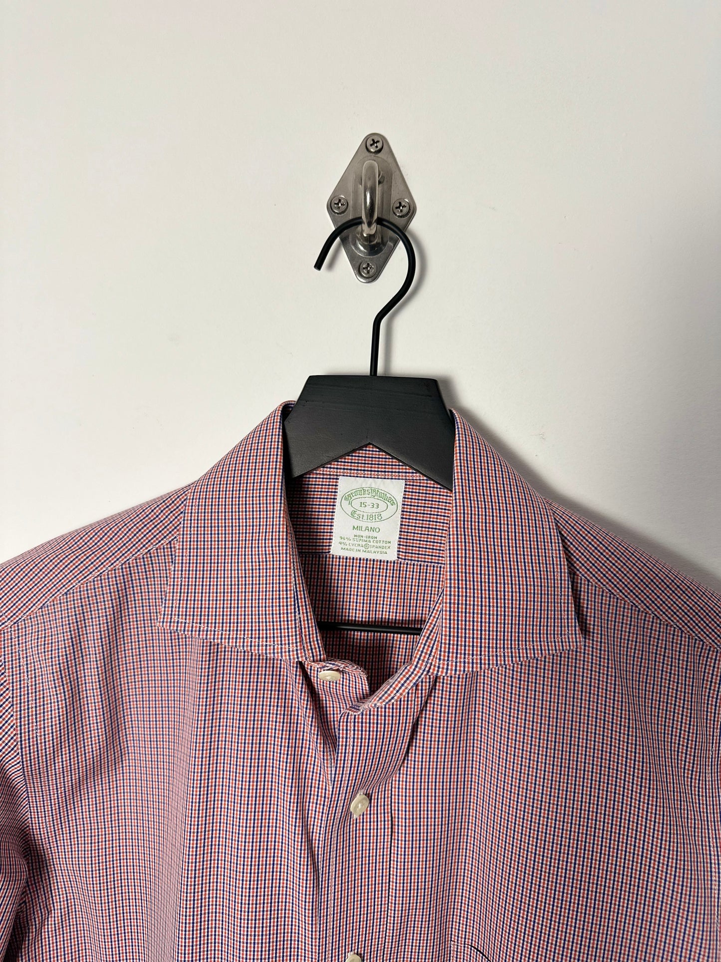 MINI PLAID SUPIMA COTTON BLEND SHIRT