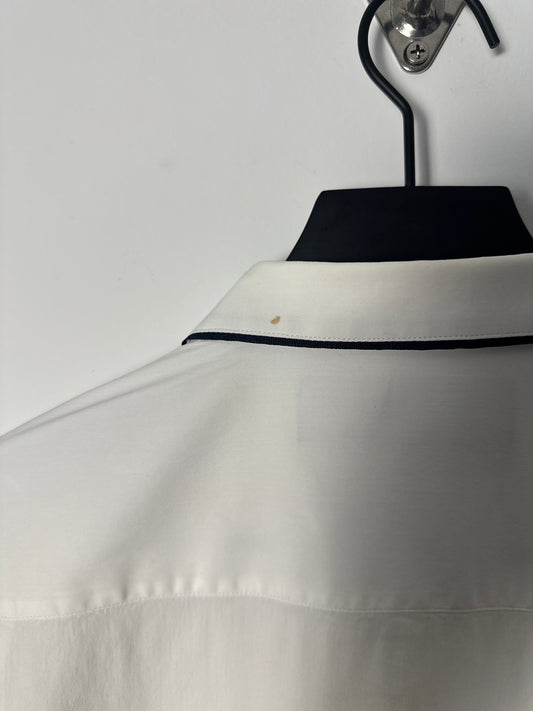 COTTON POLY BLEND PIPING SHIRT