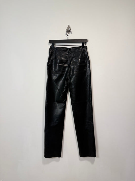 FAUX LEATHER 5 POCKET SLIM FIT PANTS *2 SET