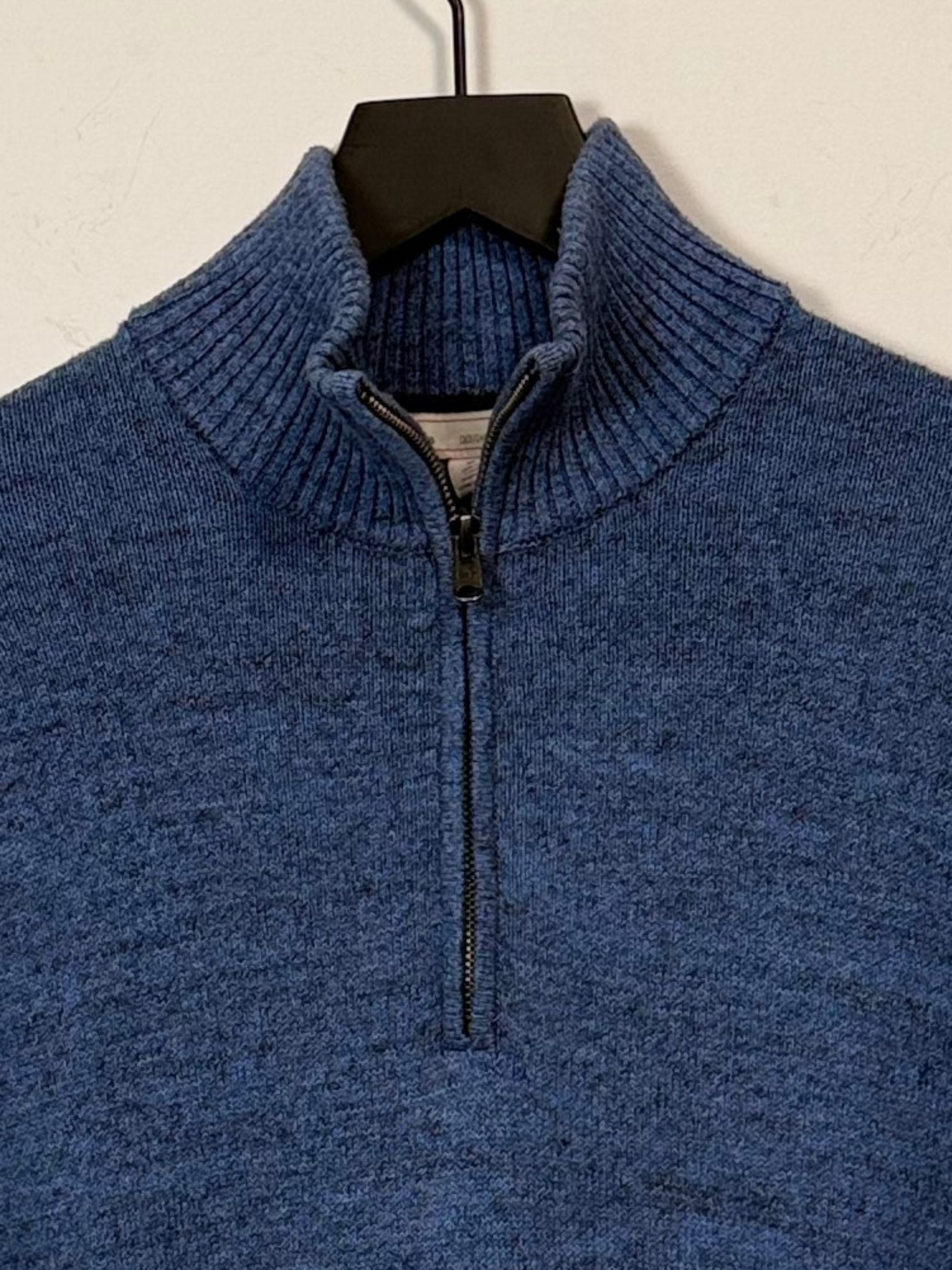 QUARTER ZIP COTTON SWEATER
