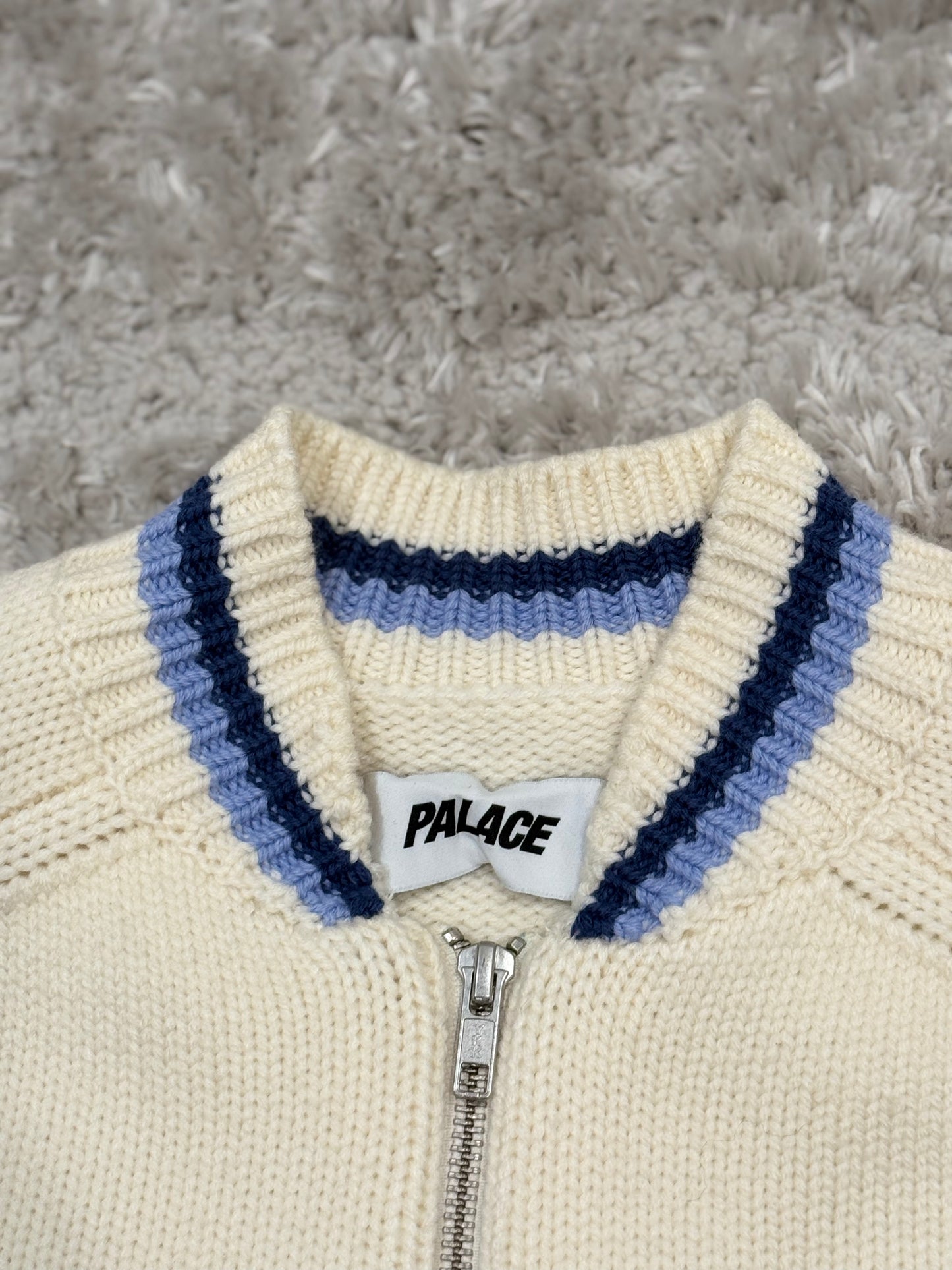 PALACE CAMPIONE KNIT ZIP-UP SWEATER