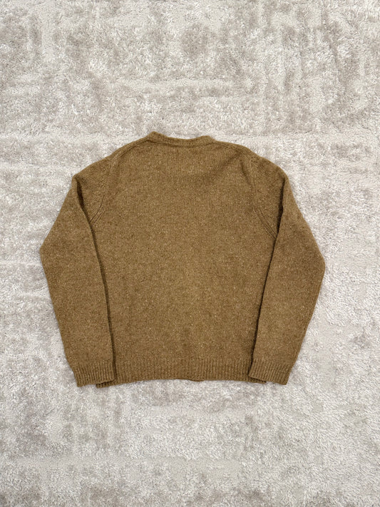BURBERRY ELBOW PATCH KNIT SWEATER