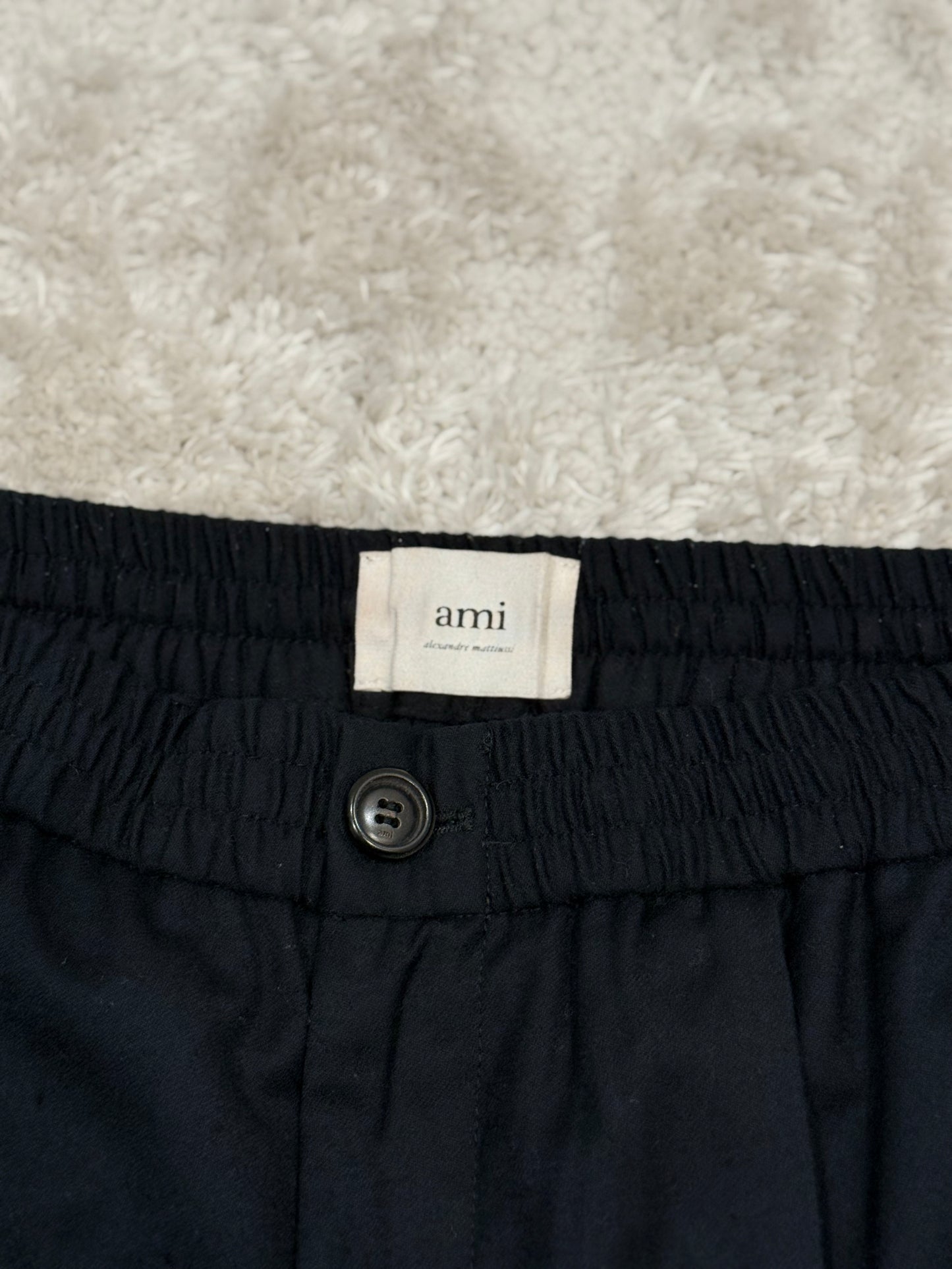 AMI WOOL STRETCH PANTS