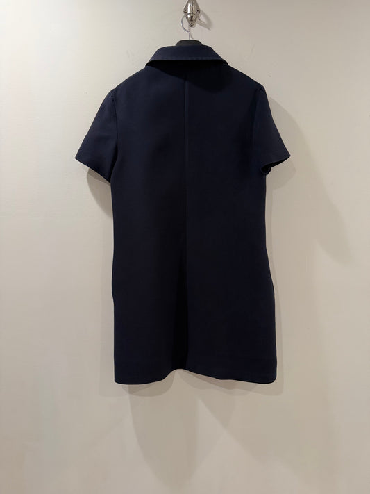 VALENTINO STAND COLLAR MIDI DRESS