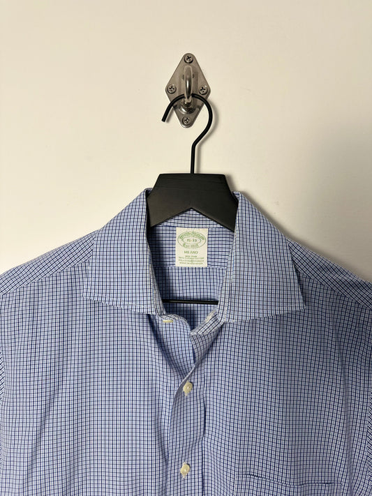MINI PLAID SUPIMA COTTON BLEND SHIRT