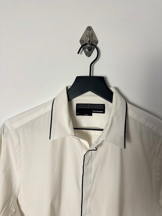 COTTON POLY BLEND PIPING SHIRT