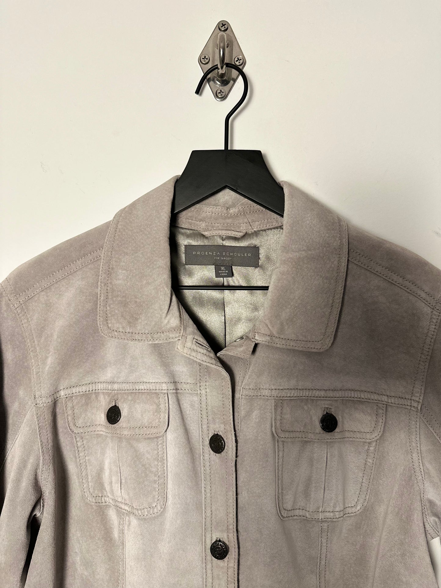 BELTED LEATHER TRUCKER JACKET