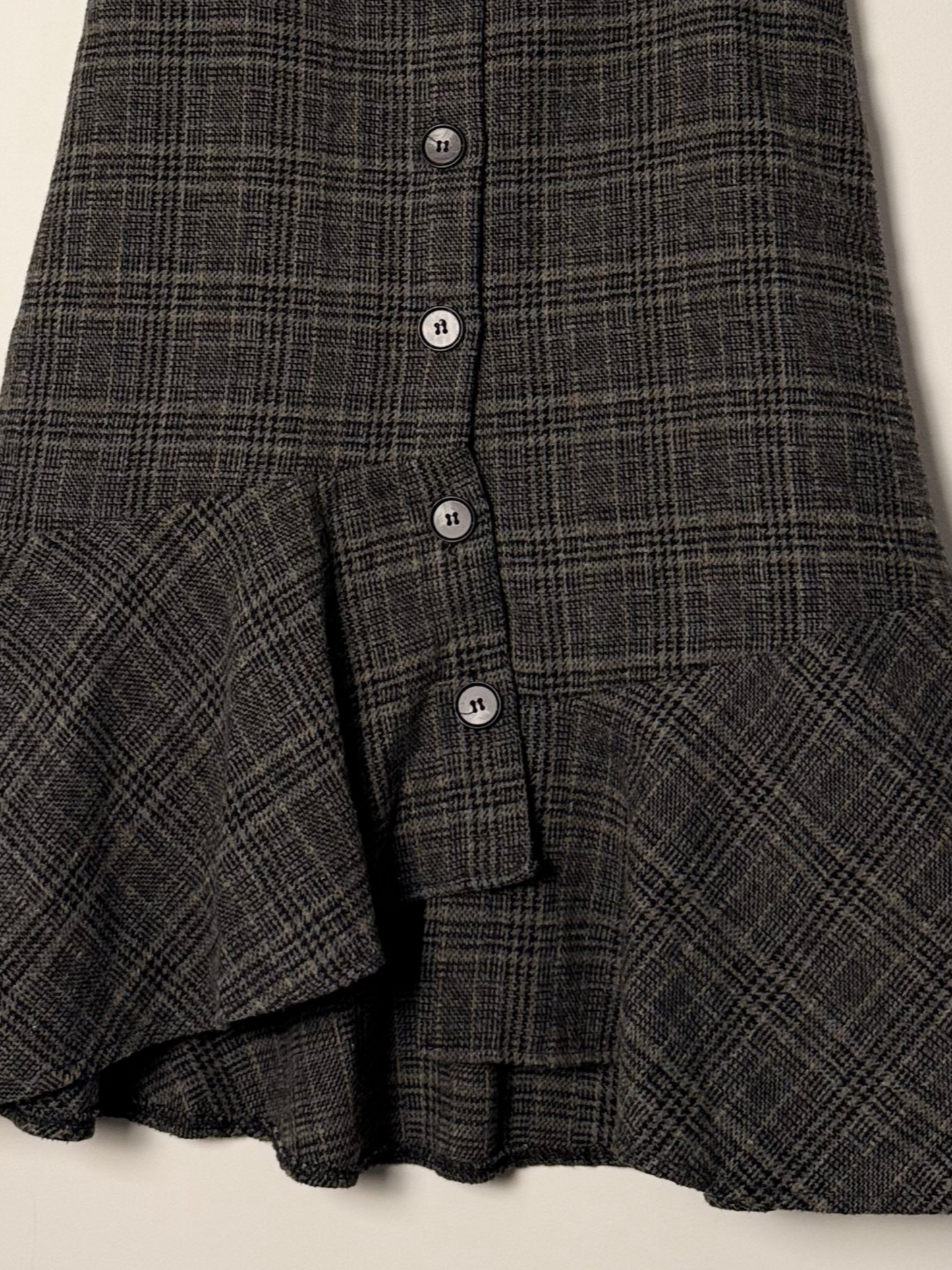 WOOL BLEND ASYMMETRIC FLARE SKIRT