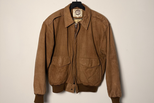 GLOBAL IDENTITY LEATHER BOMBER JACKET