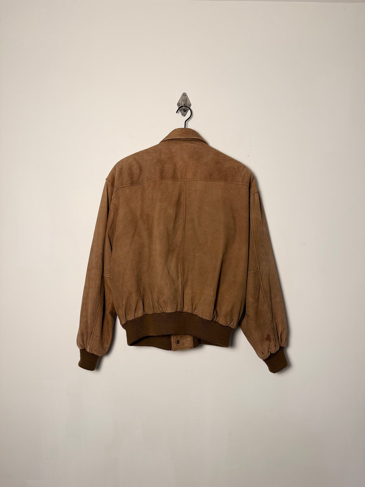 GLOBAL IDENTITY LEATHER BOMBER JACKET