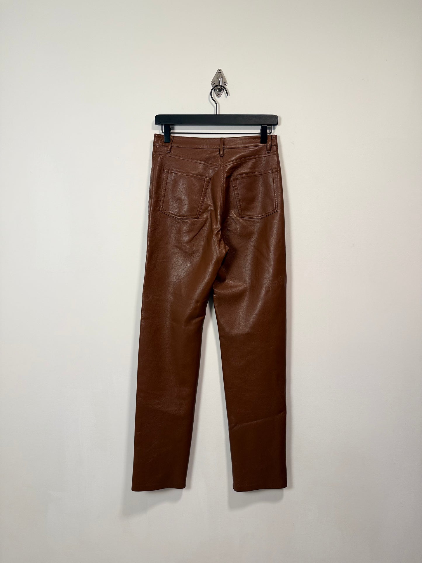 FAUX LEATHER 5 POCKET SLIM FIT PANTS *2 SET