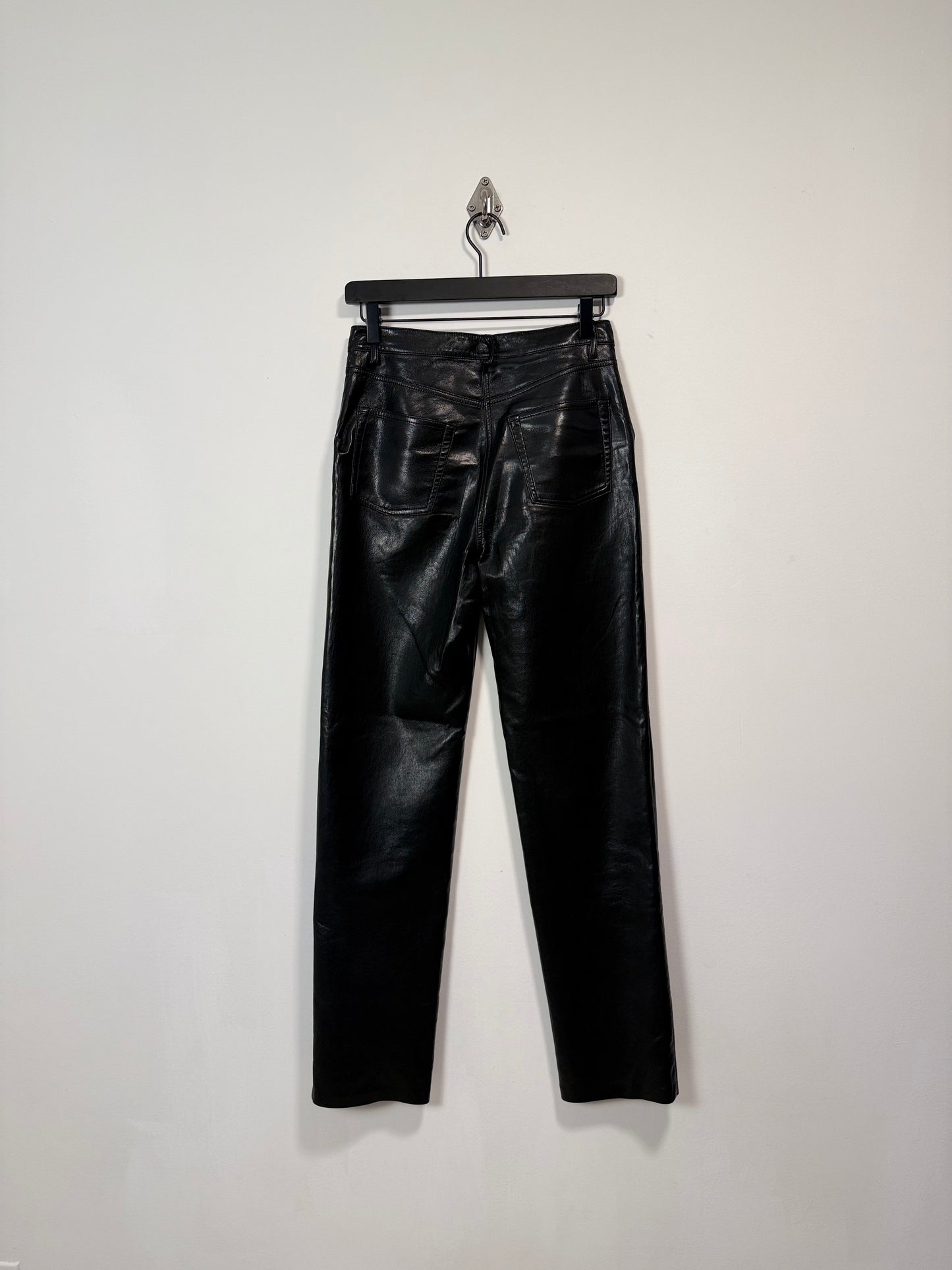 FAUX LEATHER 5 POCKET SLIM FIT PANTS *2 SET