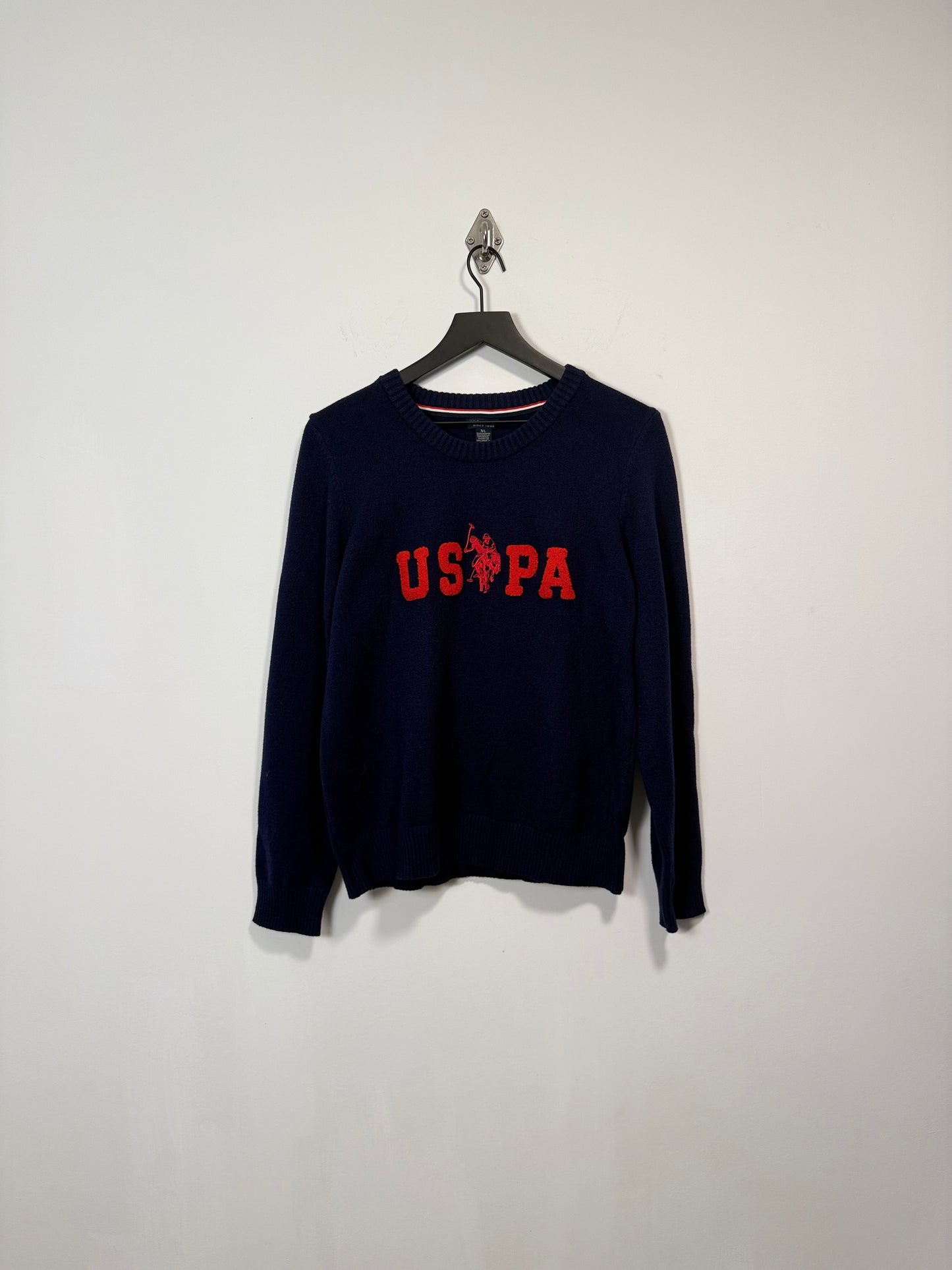 BIG LOGO APPLIQUE LETTERMAN SWEATER