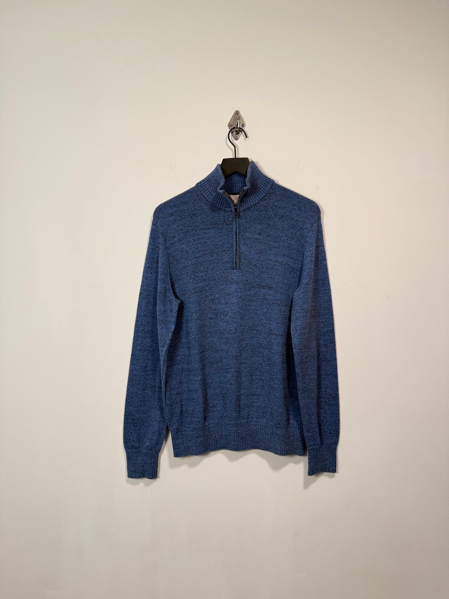 QUARTER ZIP COTTON SWEATER