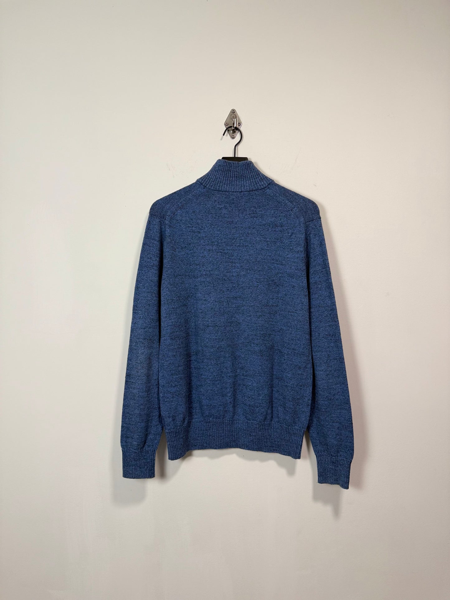 QUARTER ZIP COTTON SWEATER