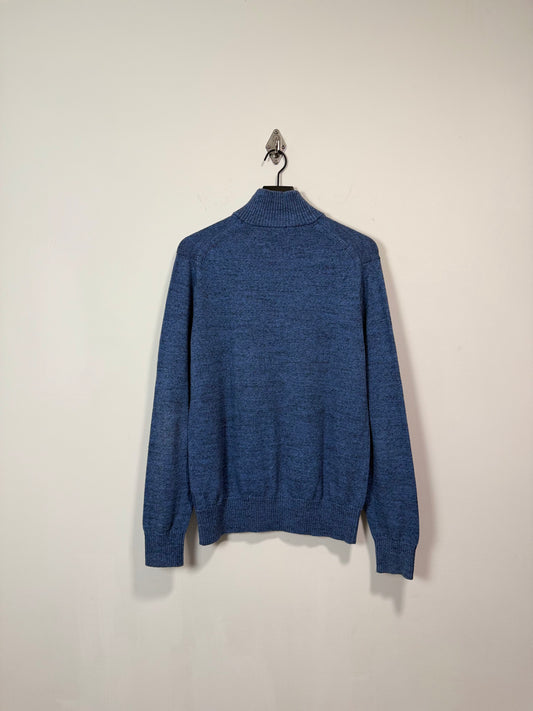 QUARTER ZIP COTTON SWEATER