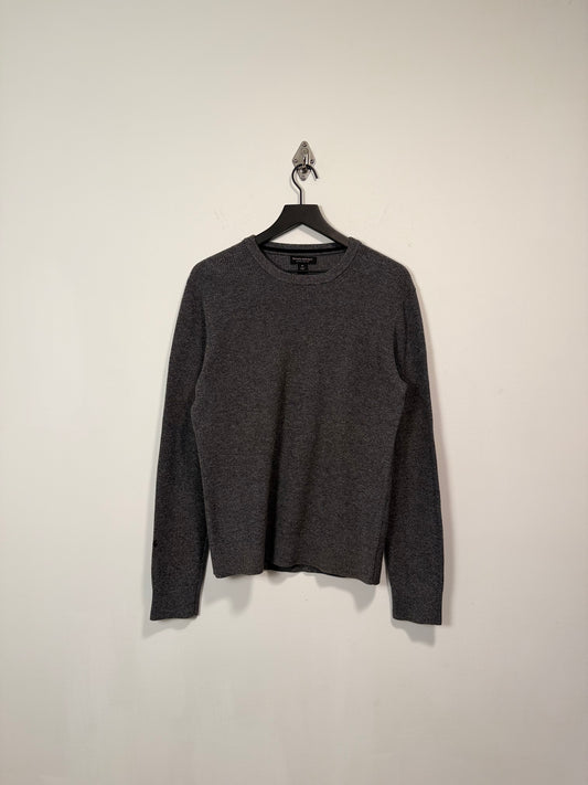 SUPIMA COTTON RIBBED CREW NECK SWEATER